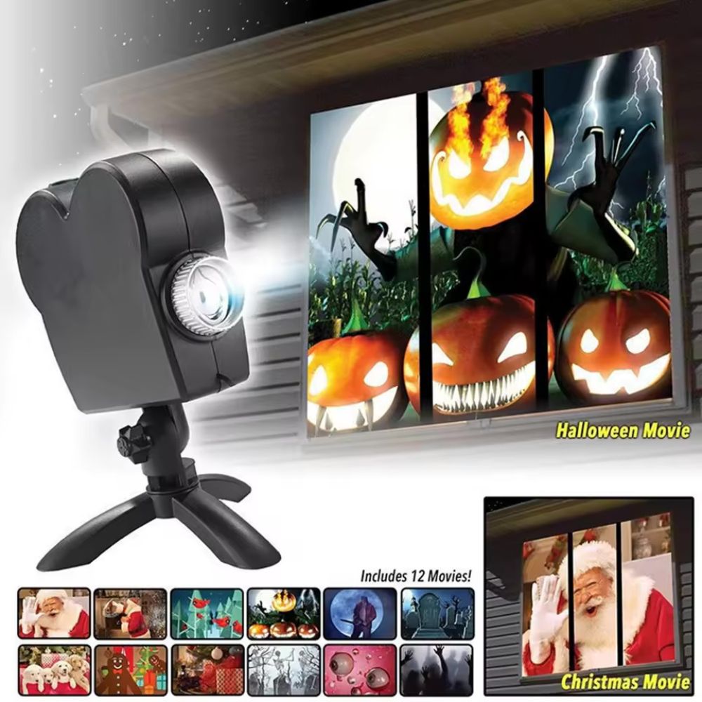 Halloween- och julprojektor