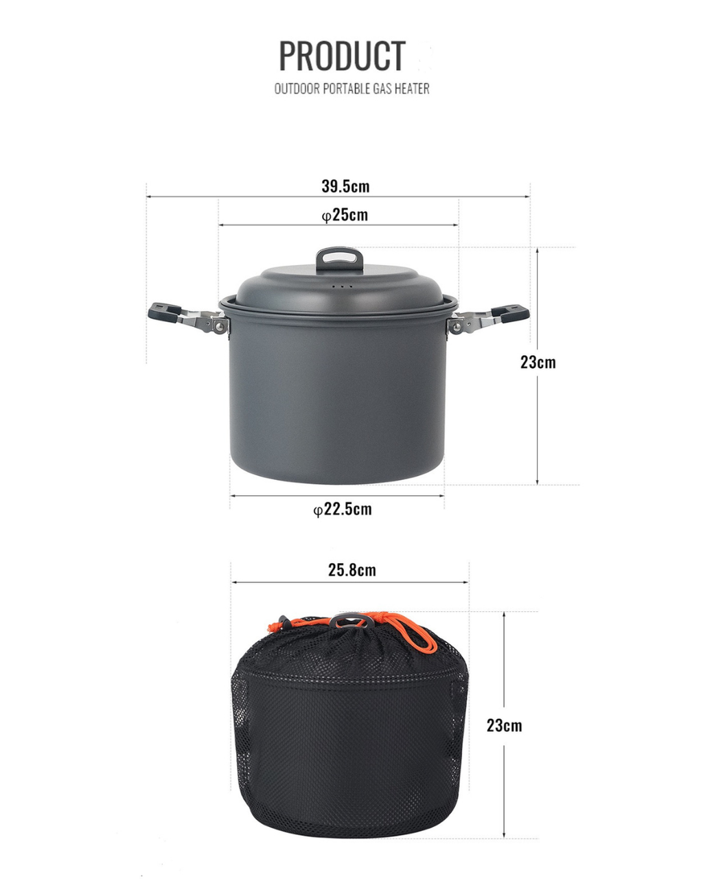 Dubbelångkokare 6,5L – Camping & Friluftsliv