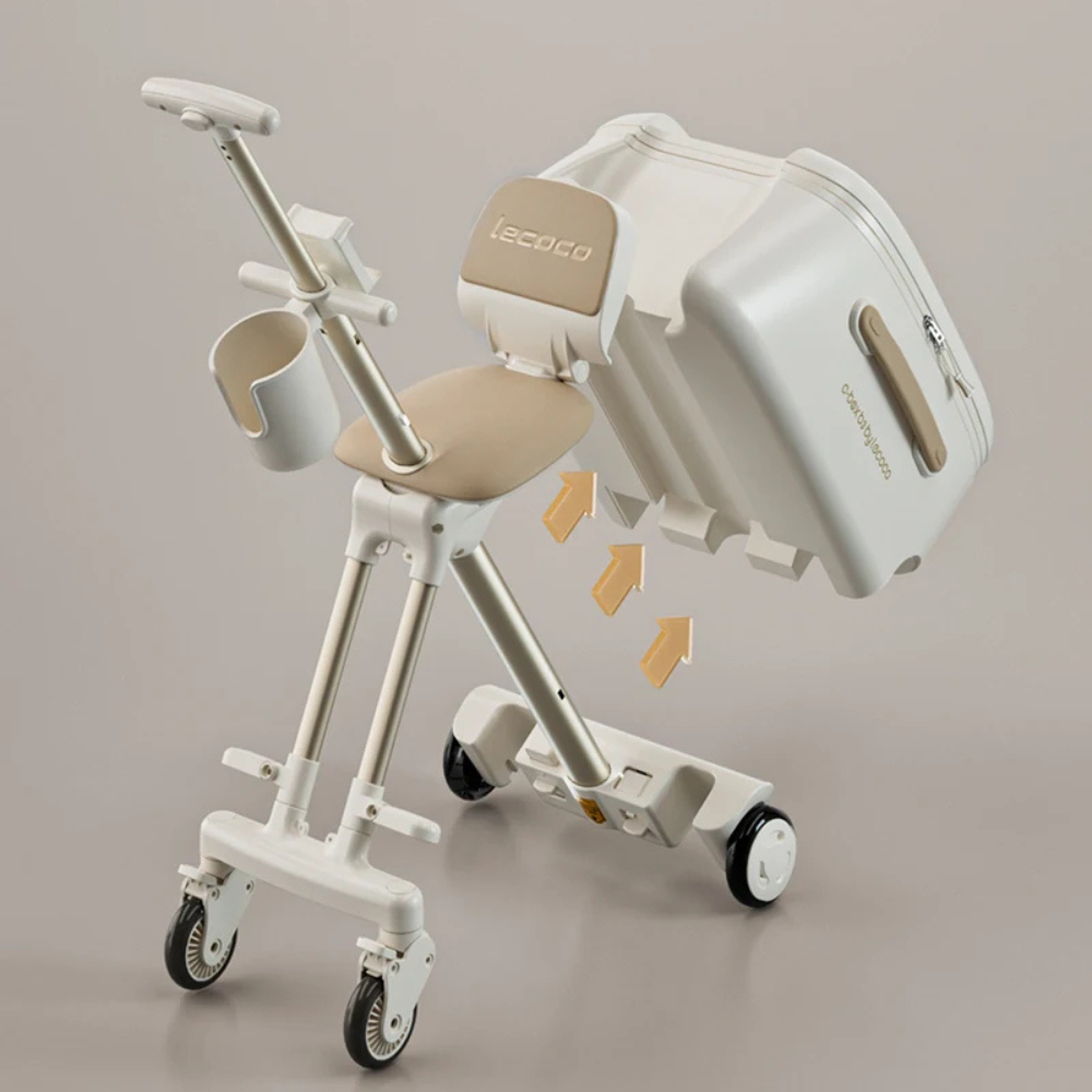 Barnvänlig Resväska med Inbyggd Stol