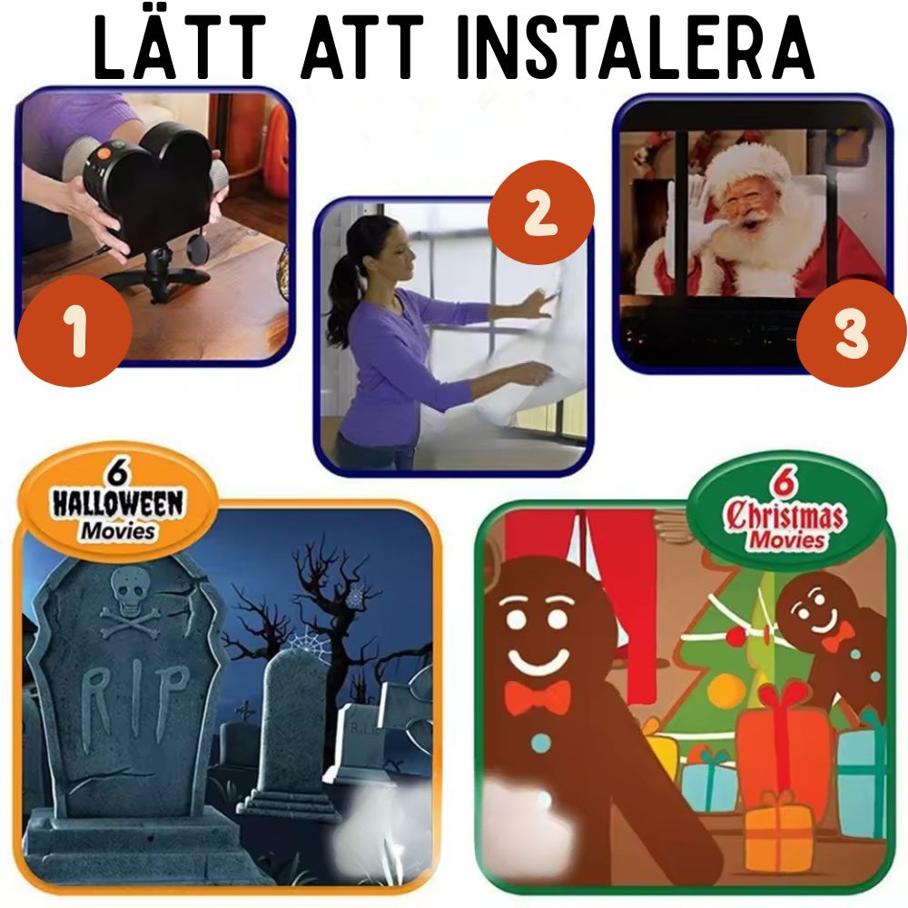 Jul och Halloween projektor
