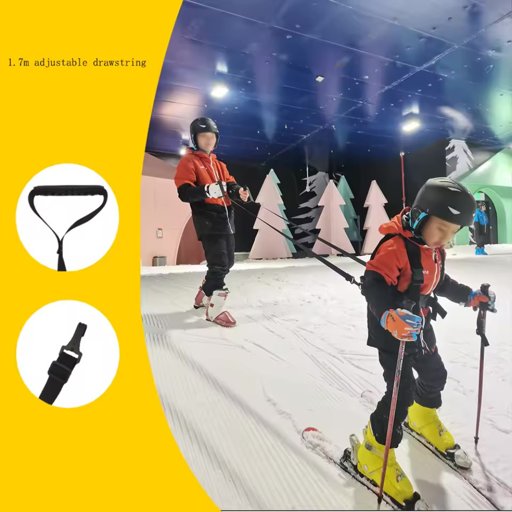 Skidhjälp för barn – sele och ryggsäck i ett