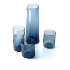 Azure karaff i glas, blå