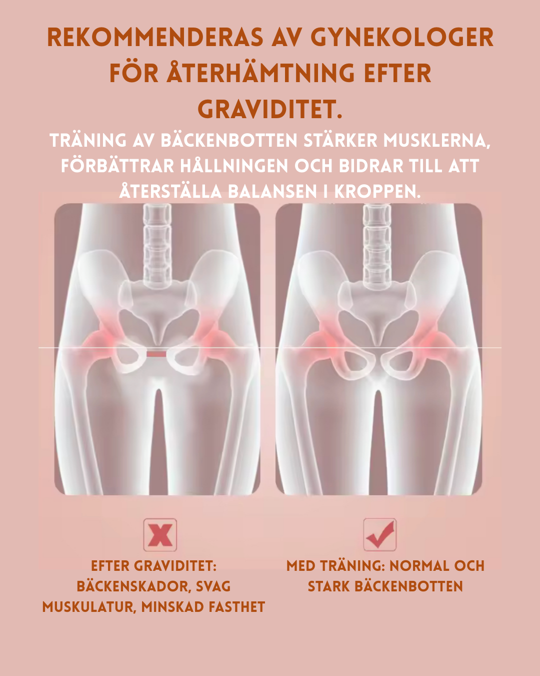 Multifunktionellt ben- & bäckenträningsredskap