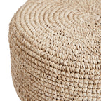 Raffia barpall i teak och raffia, natur