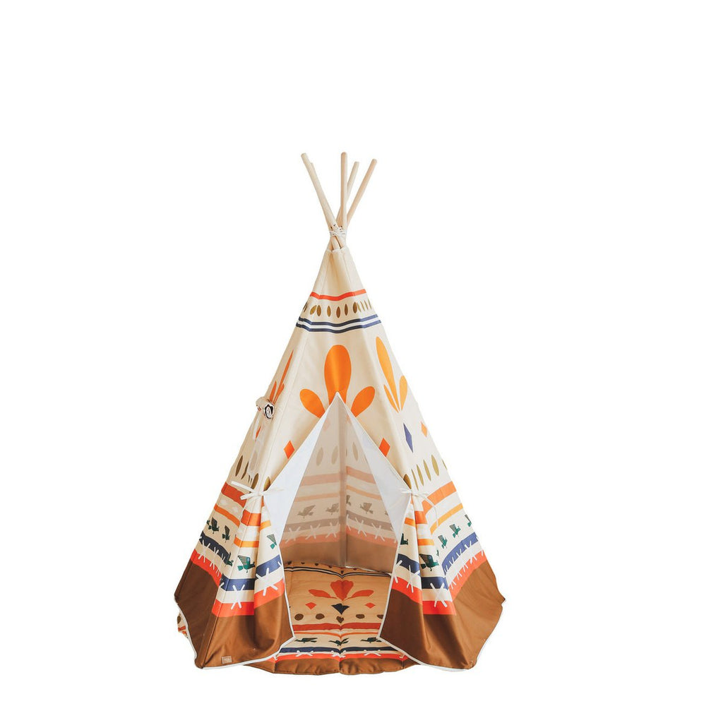 Tipitält Native Vibes med Matta, Lektält för Barn
