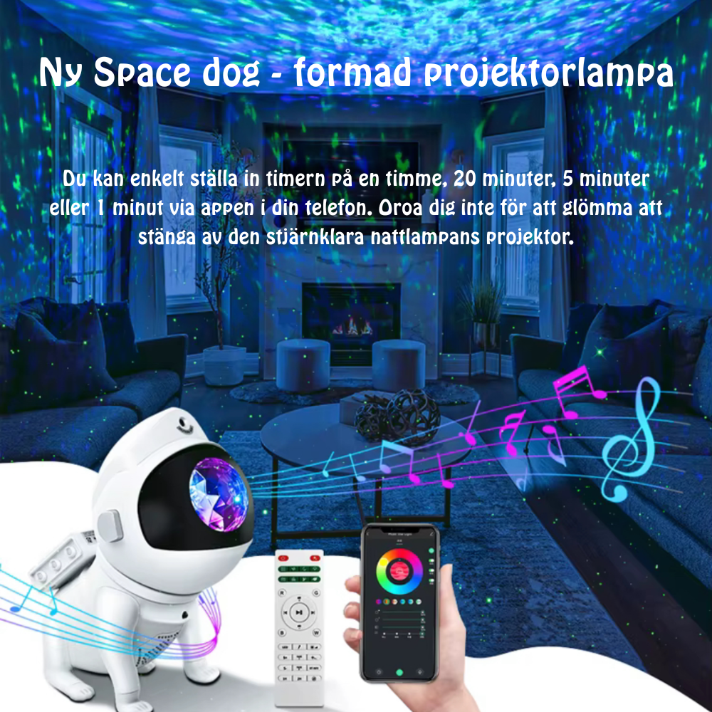 Rymd Hund Nattlampa