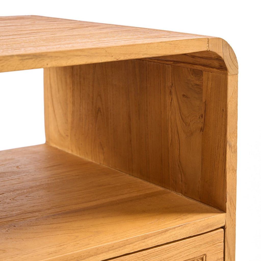Breeze nattduksbord i teak och rotting, natur