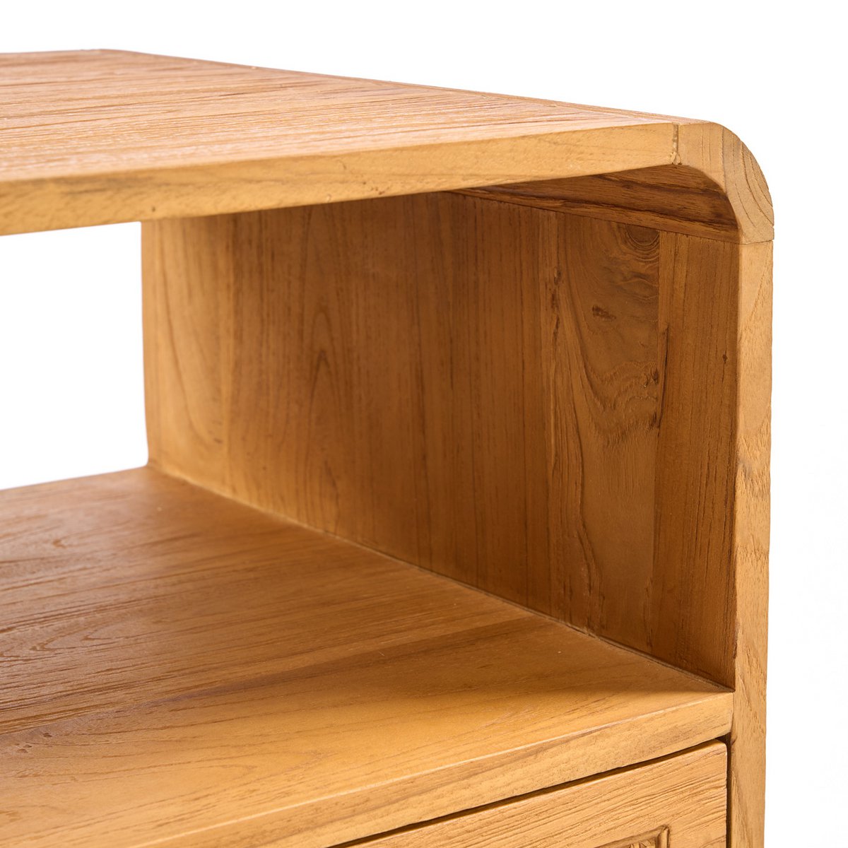 Breeze nattduksbord i teak och rotting, natur
