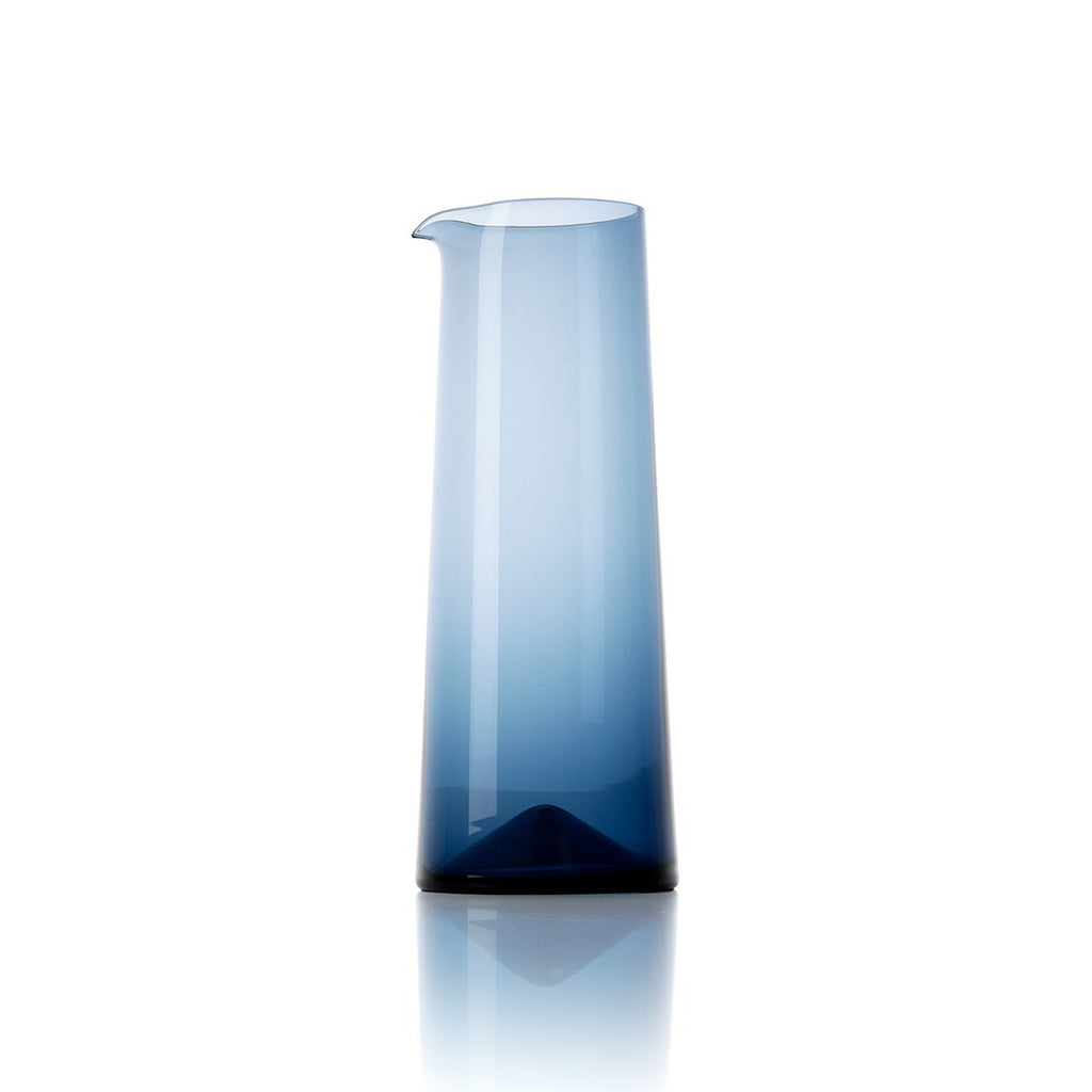 Azure karaff i glas, blå