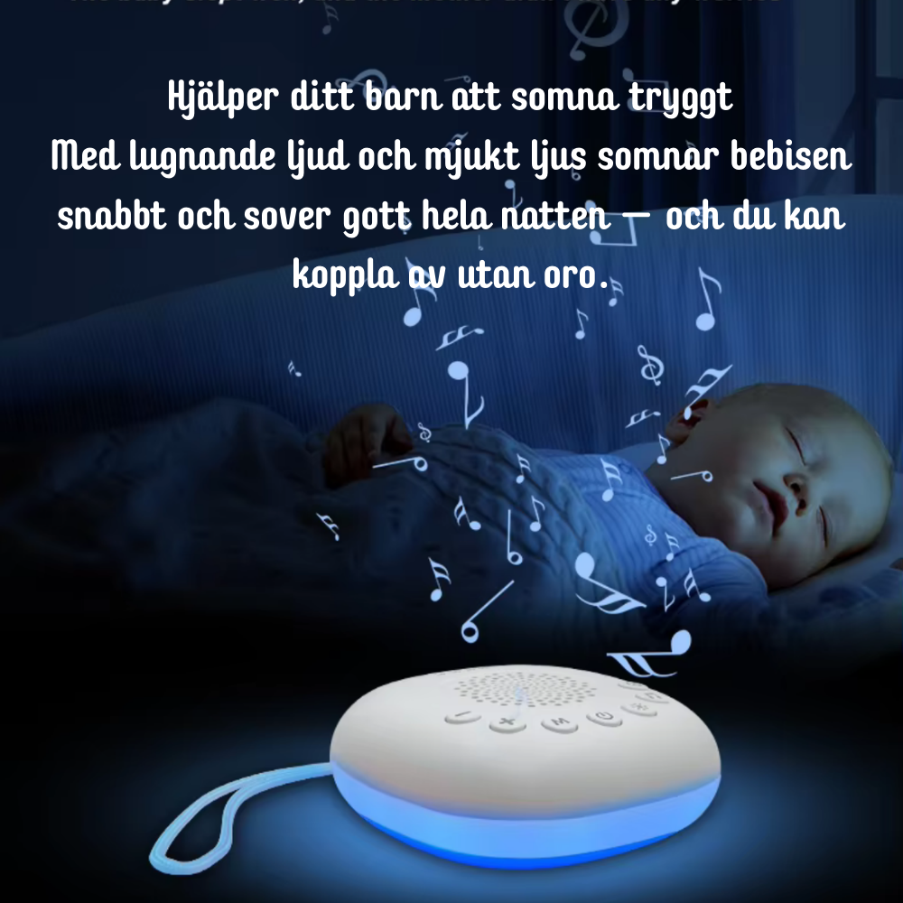 White Noise – 2 i 1 lösning: nattlampa med vitt brus för ostörd sömn.