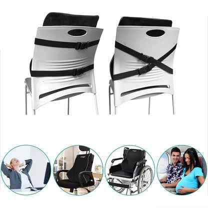 Ergonomisk Ländryggskudde i Memory Foam – För Kontorsstol, Bil & Hem