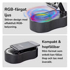 Trådlös Bluetooth-högtalare med RGB-ljus och mobilhållare