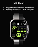 Smartklocka med inbyggda TWS-hörlurar – 2 i 1