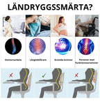 Ergonomisk Ländryggskudde i Memory Foam – För Kontorsstol, Bil & Hem