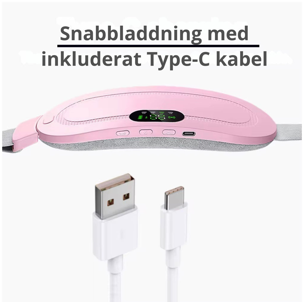 Värme - och massagebälte till din mage vid menstruation