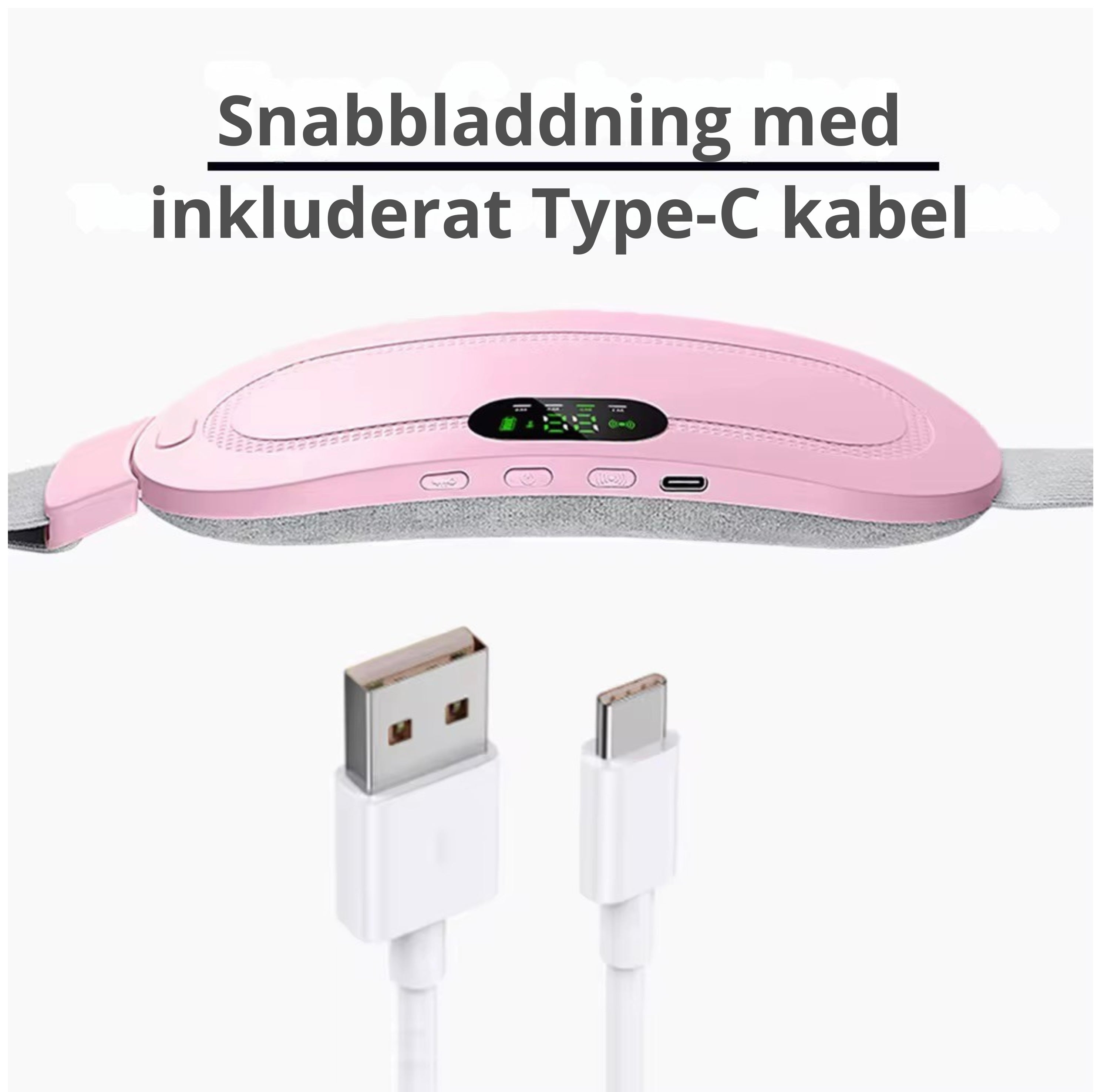 Värme - och massagebälte till din mage vid menstruation