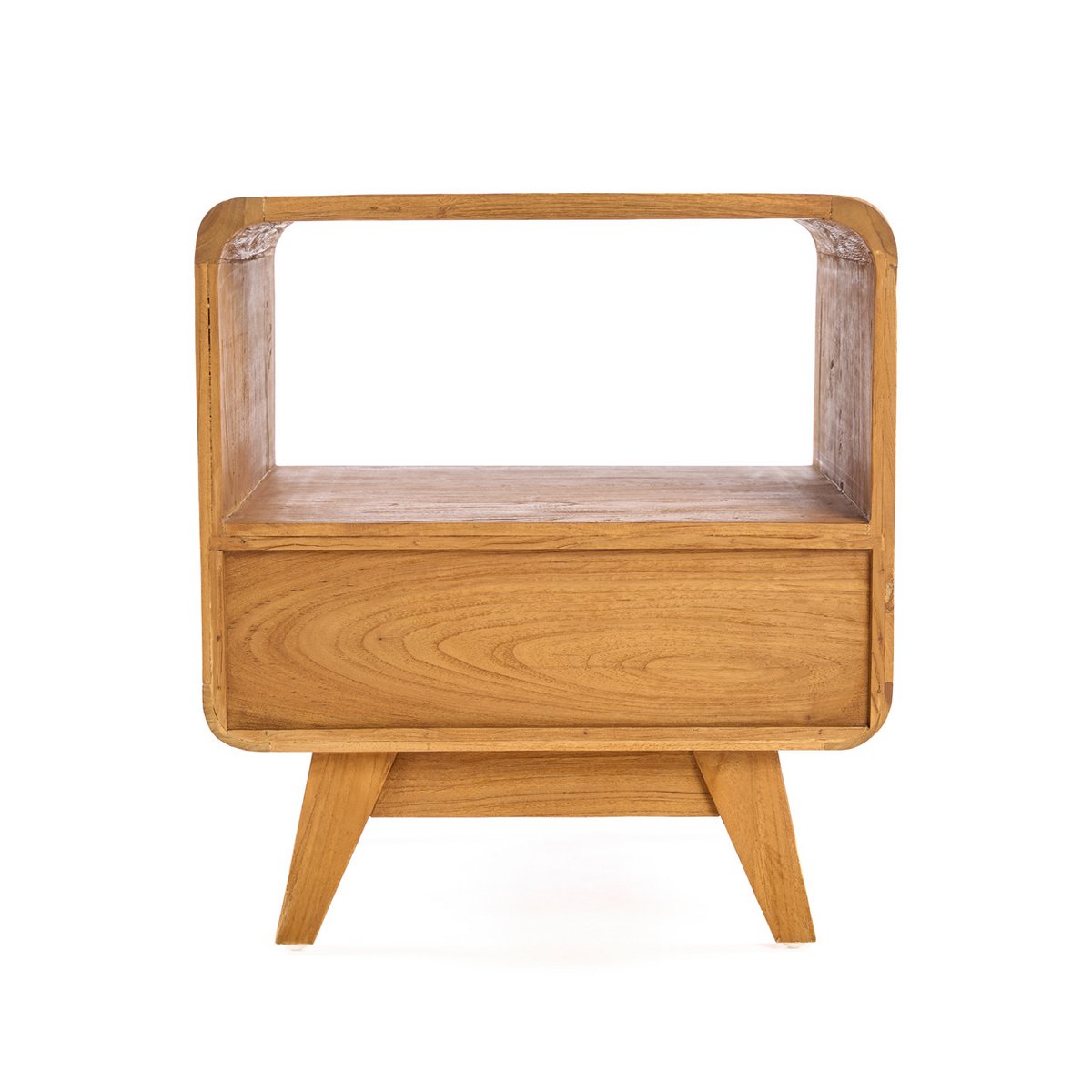 Breeze nattduksbord i teak och rotting, natur