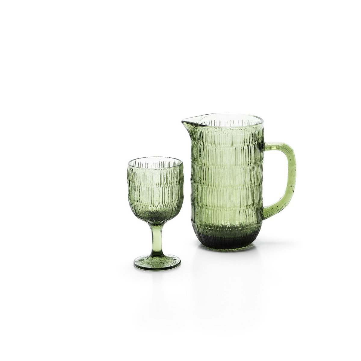 Moss Ripple-tillbringaren, Grönt Återvunnet Glas