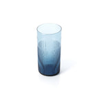 Azure dricksglas i räfflat glas, blå – högt
