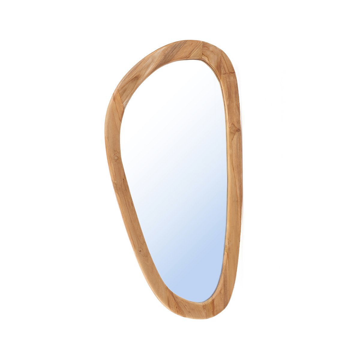 Organic spegel med ram i teak, natur – XL