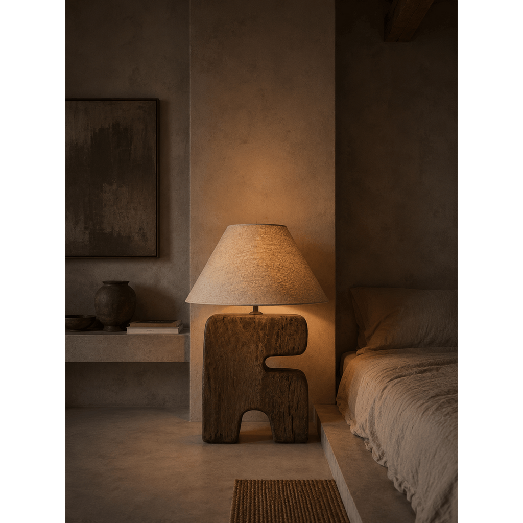 L’Objet bordslampa i trä, brun – L