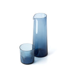 Azure karaff i glas, blå