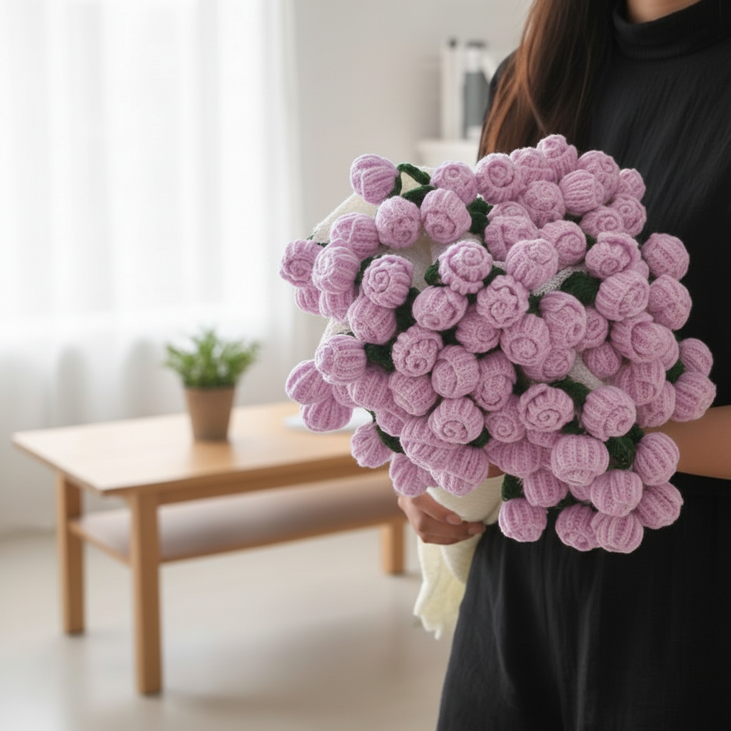 Lila bukett korrekt färg