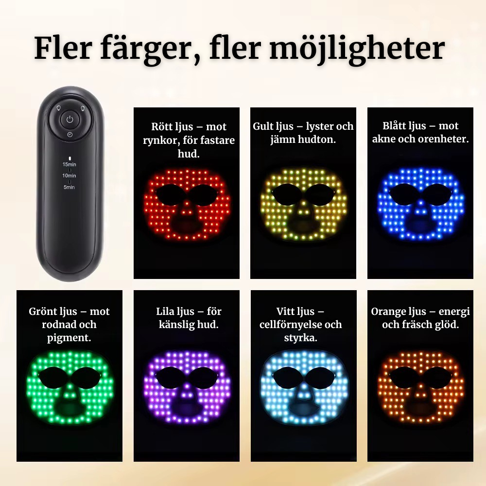 LED-ansiktsmask – professionell hudvård hemma
